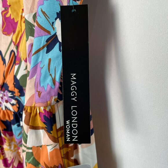 Maggy London Woman Floral Ruffled Swing Dress - Picture 11 of 13